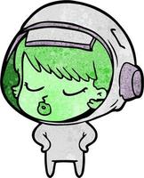 Vector astronaut character in cartoon style