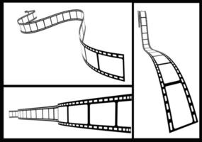 tiras de película de vectores