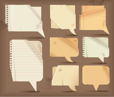 Paper speech bubbles