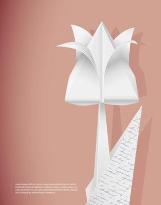 Paper flower vector