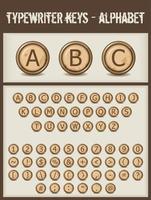 typewriter keys- alphabet vector