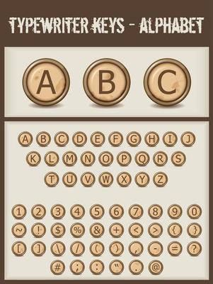 typewriter keys- alphabet
