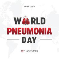World Pneumonia Day Banner Background Illustration. Design for social media. Vector Illustration.