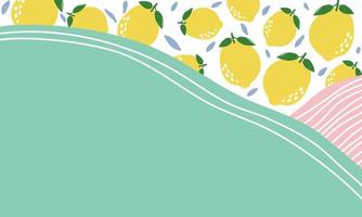 Lemon background colorful pastel abstract art vector