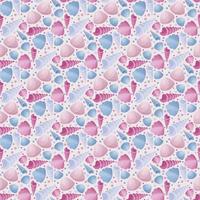 seashell seamless pattern vector