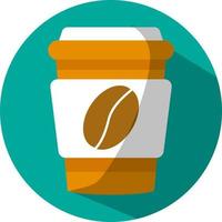 Cup of coffee, illustration, vector, on a white background. vector