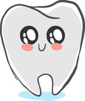 Cute tooth, illustration, vector on white background.