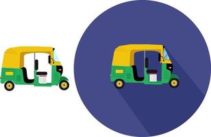 Auto rickshaw,ilustración, vector sobre fondo blanco.