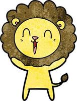 Vector lion character in cartoon style