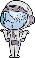 Vector astronaut character in cartoon style