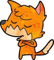 Vector fox character in cartoon style