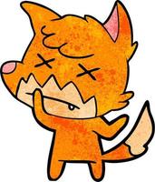 Vector fox character in cartoon style