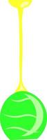 una lámpara de araña verde, un vector o una ilustración en color.