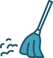 Dusting broom, illustration, vector on a white background.