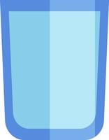 Glass of water, illustration, vector on a white background.