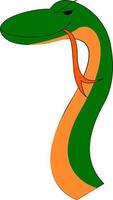 una serpiente verde venenosa vector o ilustración en color
