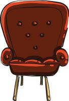 Royal chair, illustration, vector on white background.