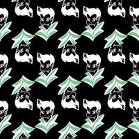 Negative vampire pattern, illustration, vector on white background