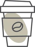 Coffee to go, illustration, vector on a white background.