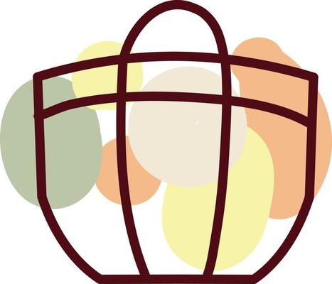 Womans shoulder bag, illustration, vector on a white background.