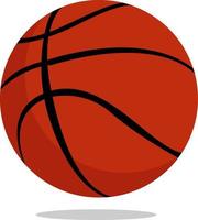 Basketball ball, illustration, vector on white background.