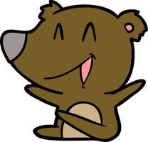 Vector bear character in cartoon style