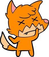 Vector fox character in cartoon style