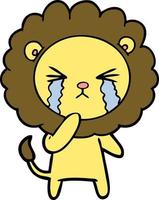 Vector lion character in cartoon style