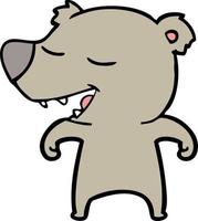 Vector bear character in cartoon style