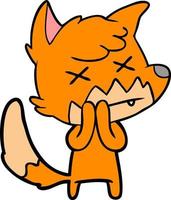 Vector fox character in cartoon style