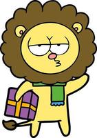 Vector lion character in cartoon style