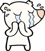 Vector polar bear character in cartoon style
