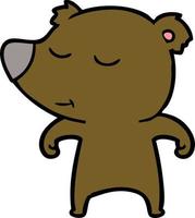 Vector bear character in cartoon style