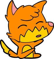 Vector fox character in cartoon style