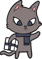 Vector cat character in cartoon style