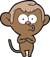 Vector monkey character in cartoon style