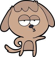 personaje de perro vectorial en estilo de dibujos animados vector