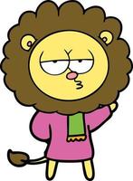 Vector lion character in cartoon style