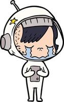 Vector astronaut character in cartoon style