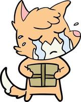Vector fox character in cartoon style