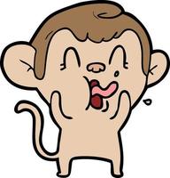 Vector monkey character in cartoon style