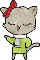 Vector cat character in cartoon style