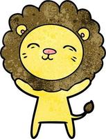 Vector lion character in cartoon style