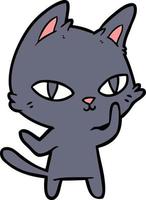 Vector cat character in cartoon style