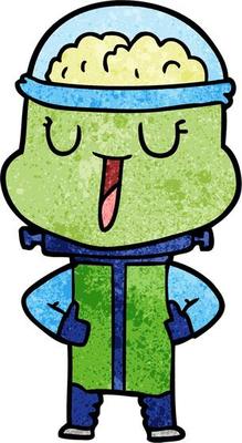 Vector robot character in cartoon style