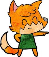 Vector fox character in cartoon style