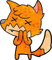 Vector fox character in cartoon style