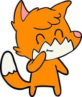 Vector fox character in cartoon style