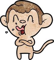 Vector monkey character in cartoon style