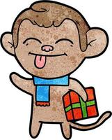 Vector monkey character in cartoon style